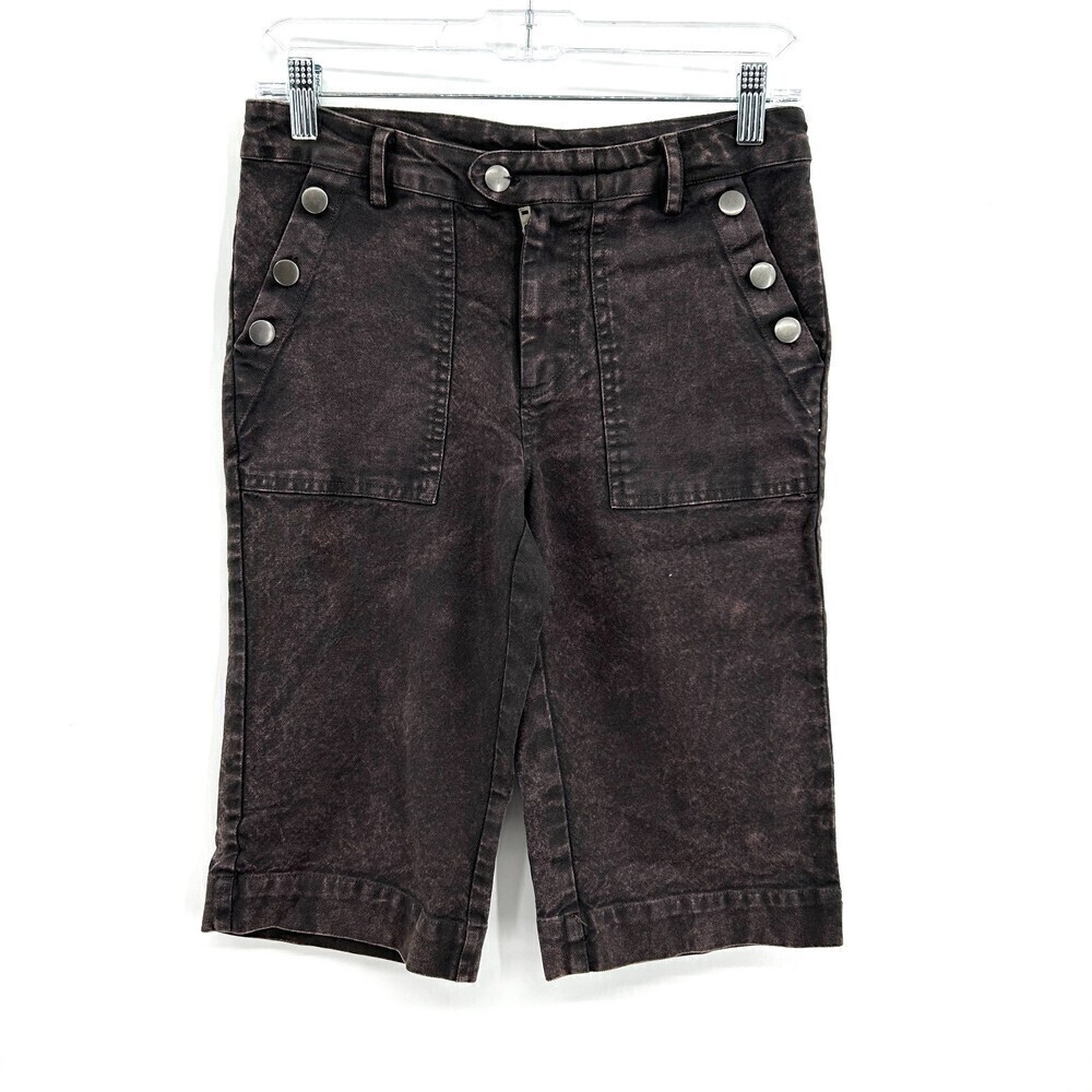NWT CHASER Black Vintage Canvas Bermuda Summer Shorts Size Small